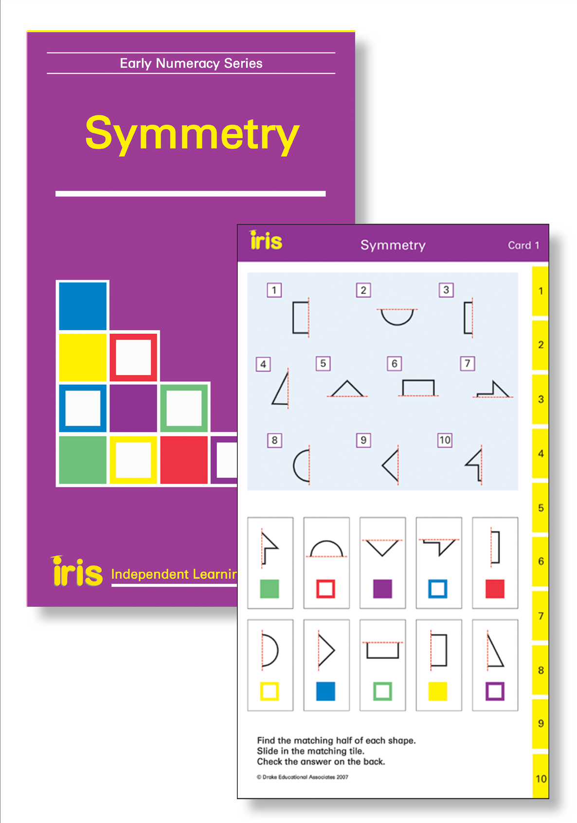 Iris Study Cards: Early Numeracy Year 2 - Symmetry